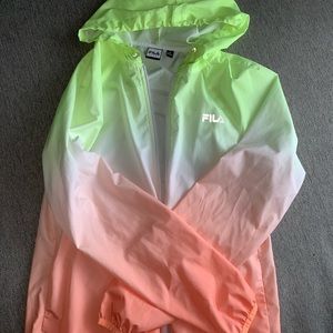 Neon ombré fila windbreaker